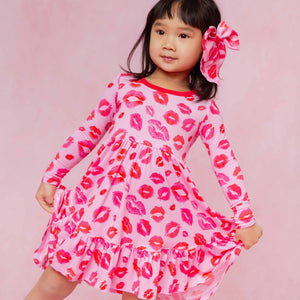 Baby Kids Bamboo Pajamas — Seal The Deal Long Sleeve Dress & Shorts Set — Image 1