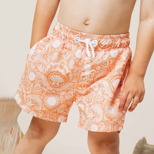 Baby Kids Bamboo Pajamas — Seas The Day Swim Shorts — Image 1