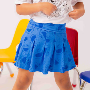 Baby Kids Bamboo Pajamas — Sesame Street™ Cookie Monster Girls Skort — Image 1