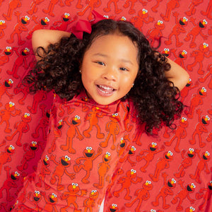 Baby Kids Bamboo Pajamas — Sesame Street™ E is for Elmo Bum Bum Blanket — Image 1