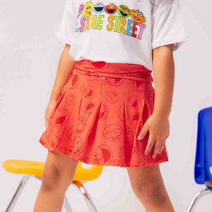 Baby Kids Bamboo Pajamas — Sesame Street™ Elmo Girls Skort — Image 1