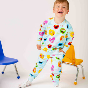 Baby Kids Bamboo Pajamas — Sesame Street™ Elmo and Friends Jogger Set — Image 1