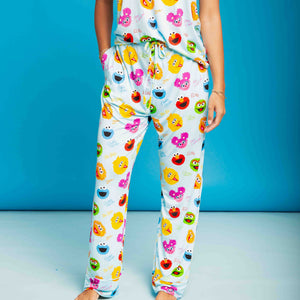 Baby Kids Bamboo Pajamas — Sesame Street™ Elmo and Friends Women’s Wide Leg Pants — Image 1