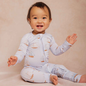 Baby Kids Bamboo Pajamas — Ship Happens Convertible Romper — Image 1