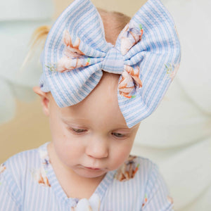 Baby Kids Bamboo Pajamas — Sir Hops A Lot Biggie Bow — Image 1