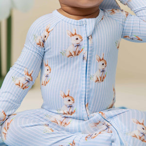 Baby Kids Bamboo Pajamas — Sir Hops A Lot Convertible Romper — Image 1