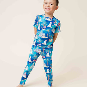Baby Kids Bamboo Pajamas β Sleighin' the Heat Short Sleeve Pajama Set β Image 1