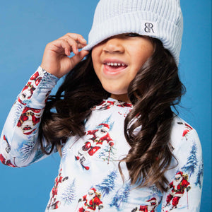 Baby Kids Bamboo Pajamas — Sleigh the Slopes Kid's Beanie — Image 1