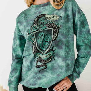Baby Kids Bamboo Pajamas — Slytherin Tie Dye Unisex Sweatshirt — Image 1