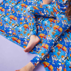 Baby Kids Bamboo Pajamas — Space Jam™ Bum Bum Blanket — Image 1