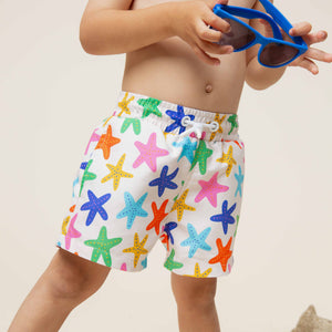 Baby Kids Bamboo Pajamas — Star of the Shore Swim Shorts — Image 1