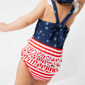 Baby Kids Bamboo Pajamas — Star of the Show Bubble Romper — Image 1