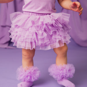 Baby Kids Bamboo Pajamas — Sugarplum Tulle Skort — Image 1