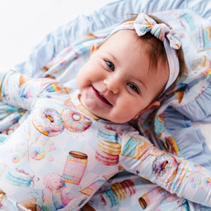 Baby Kids Bamboo Pajamas — Sweet Dreams Headwrap — Image 1