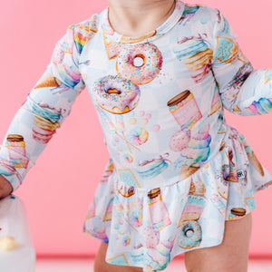 Baby Kids Bamboo Pajamas — Sweet Dreams Ruffle Dress — Image 1