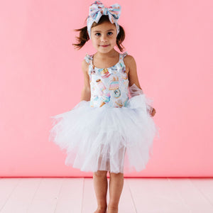 Baby Kids Bamboo Pajamas — Sweet Dreams Tulle Tutu Dress — Image 1
