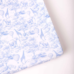 Baby Kids Bamboo Pajamas — Sweet Safari Changing Pad Cover — Image 1