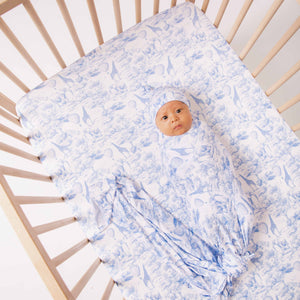 Baby Kids Bamboo Pajamas — Sweet Safari Crib Sheet — Image 1