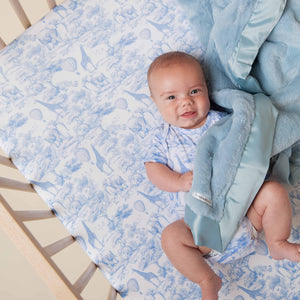 Baby Kids Bamboo Pajamas — Sweet Safari Crib Sheet — Image 1