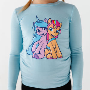 Baby Kids Bamboo Pajamas — My Little Pony™: A New Generation Izzy & Sunny Shirt — Image 1