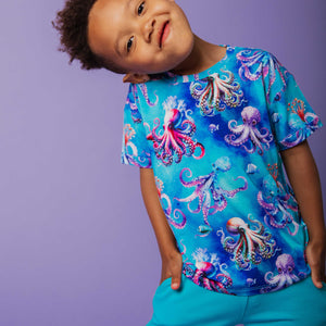 Baby Kids Bamboo Pajamas — Tenta-cool Short Sleeve T-Shirt & Shorts Set — Image 1