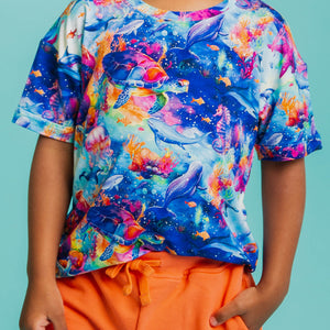 Baby Kids Bamboo Pajamas — Current Crew T-Shirt — Image 1