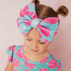 Baby Kids Bamboo Pajamas — Talk to the Shell Biggie Bow — Image 1