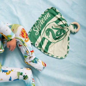 Baby Kids Bamboo Pajamas — Harry Potter™ Team Slytherin Lovey — Image 1
