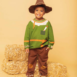 Baby Kids Bamboo Pajamas — The Wizard of Oz™ Scarecrow Jogger Set — Image 1