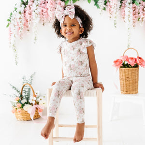 Baby Kids Bamboo Pajamas — Timeless Trellis Two-Piece Pajama Set — Image 1