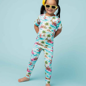 Baby Kids Bamboo Pajamas — Tis the Sea-son Short Sleeve Pajama Set — Image 1