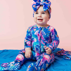 Baby Kids Bamboo Pajamas — Too Jelly To Handle Convertible Romper — Image 1