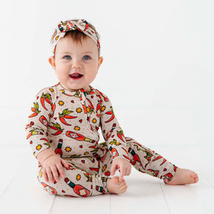 Baby Kids Bamboo Pajamas — Too Hot to Handle Convertible Romper — Image 1