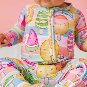 Baby Kids Bamboo Pajamas — Treat Yo'Self Convertible Romper — Image 1