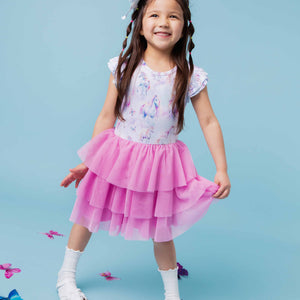 Baby Kids Bamboo Pajamas — Uni-believable Cap Sleeve Tulle Dress & Shorts Set — Image 1