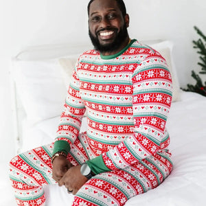 Baby Kids Bamboo Pajamas — Up To Snow Good Men's Shirt — Image 1