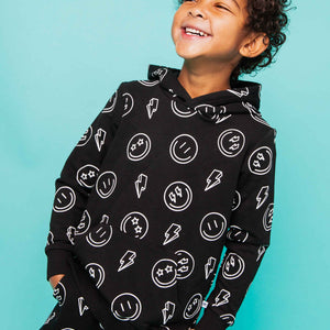 Baby Kids Bamboo Pajamas — Watts Up! Pullover Hoodie — Image 1