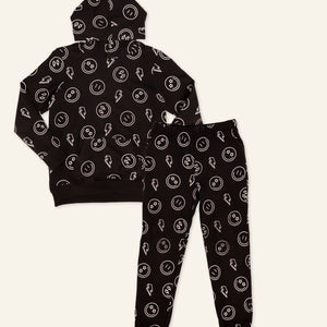 Baby Kids Bamboo Pajamas — Watts Up! Pullover Hoodie & Relaxed Fit Sweatpants Bundle — Image 1