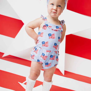Baby Kids Bamboo Pajamas β Wave the Way Bubble Romper β Image 1