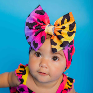 Baby Kids Bamboo Pajamas — Wild About Hue Biggie Bow — Image 1