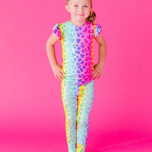 Baby Kids Bamboo Pajamas ā Wild Child Cap Sleeve Two-Piece Pajama Set ā Image 1