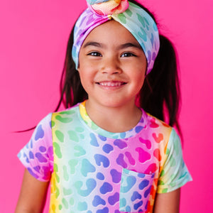 Baby Kids Bamboo Pajamas ā Wild Child Top Knot ā Image 1