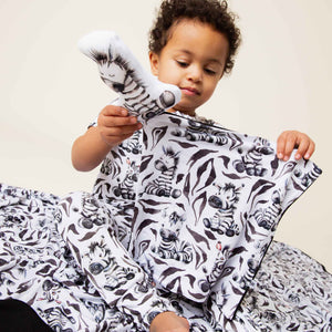 Baby Kids Bamboo Pajamas — Wild Stripes Lovey — Image 1
