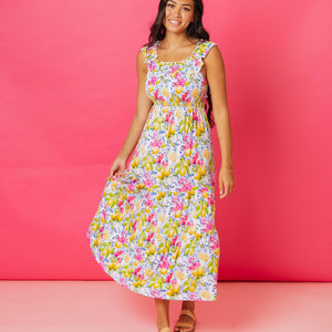 Baby Kids Bamboo Pajamas — Carpe Lemon Women's Flutter Sleeve Dress — Image 1