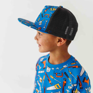 Baby Kids Bamboo Pajamas — Wrench & Repeat Hat — Image 1