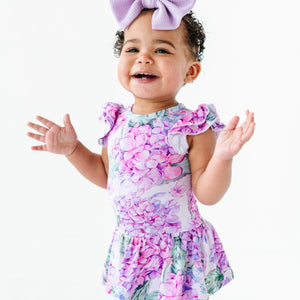 Baby Kids Bamboo Pajamas — You Had Me At Hydrangea Ruffle Dress — Image 1