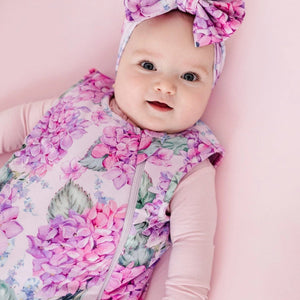 Baby Kids Bamboo Pajamas — You Had Me At Hydrangea Sleep Sack — Image 1