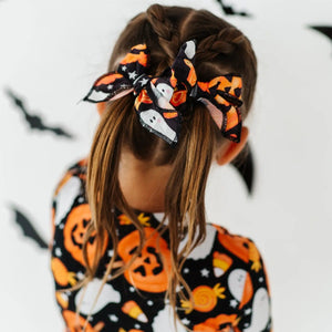 Baby Kids Bamboo Pajamas ā You've Been Ghosted Woven Piggy Clips ā Image 1