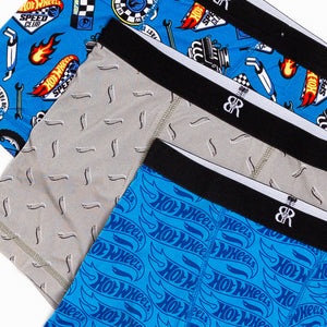 Baby Kids Bamboo Pajamas — Hot Wheels™ Born To Race 3-Pack Boy's Boxer Brief Underwear — Image 2