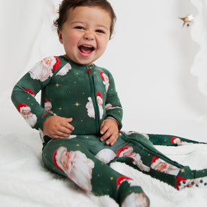 Baby Kids Bamboo Pajamas — Claus Encounters Convertible Romper — Image 1